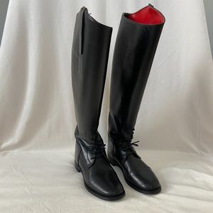 Tall leather riding boots